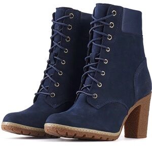 Timberland Earthkeepers Glancy Navy Blue Lace Up Boots Size 8